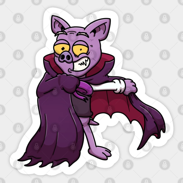 Old Vampire Bat Sticker by TheMaskedTooner